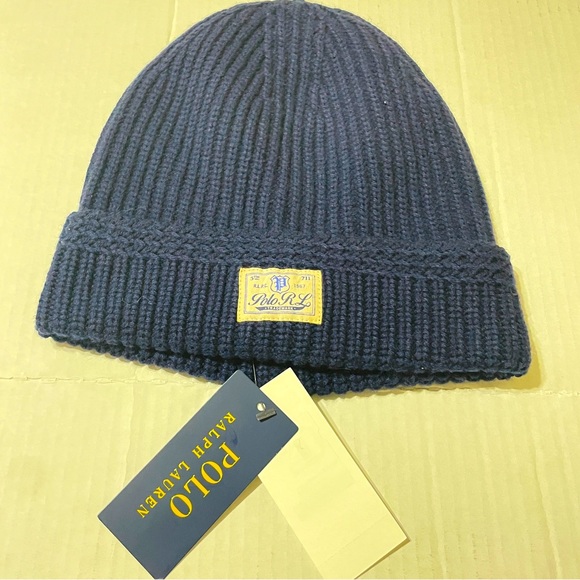 Polo by Ralph Lauren Patch Navy Beanie. - Picture 5 of 6